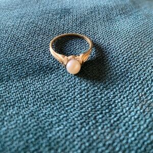 Vintage 14k gold pearl ring